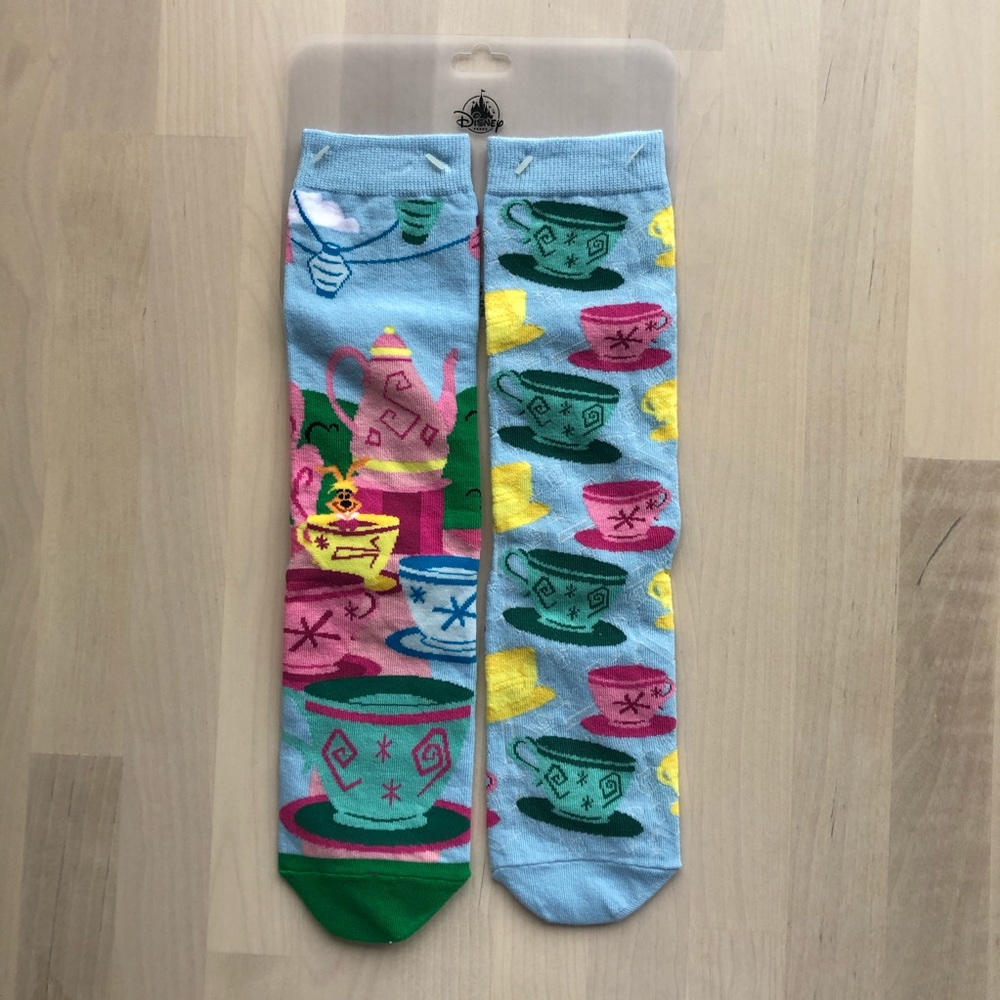 Disney Parks Alice in Wonderland Teacups Socks